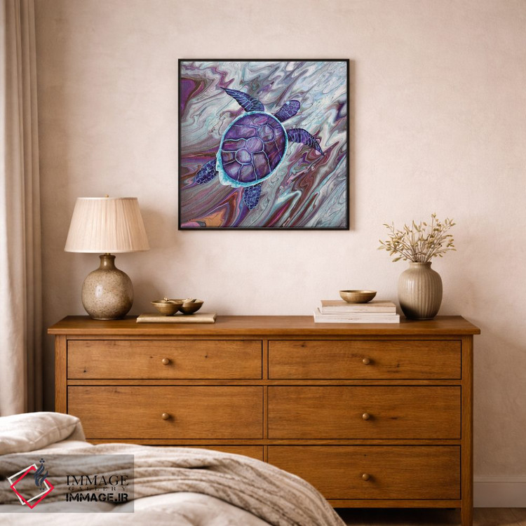 تابلو دکوراتیو شنا در غارهای عمیق اثر لورا ایورسن - D2B