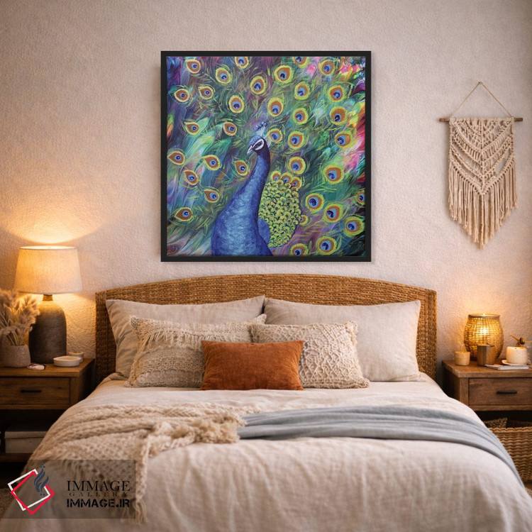 تابلو دکوراتیو طاووس اثر لورا ایورسن - D4B