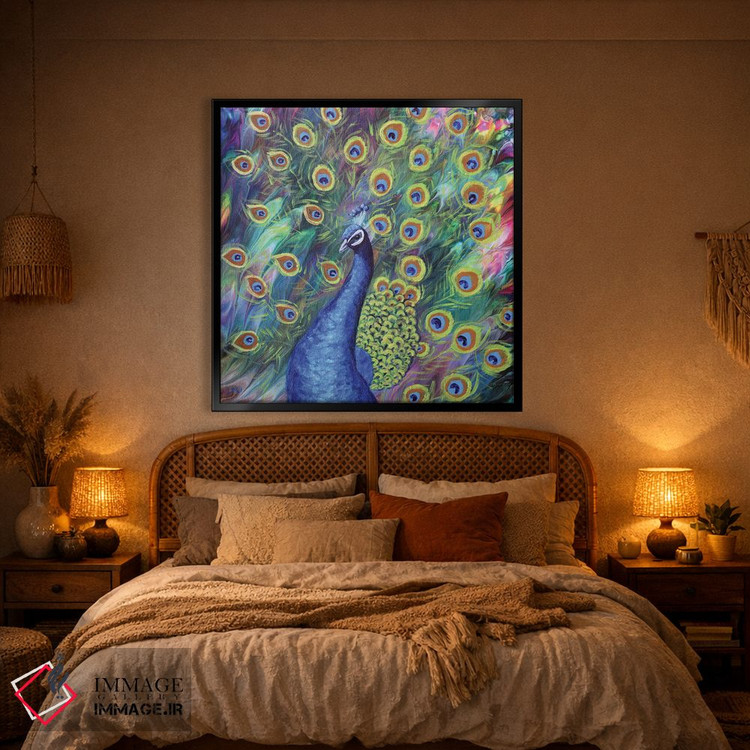 تابلو دکوراتیو طاووس اثر لورا ایورسن - D2B