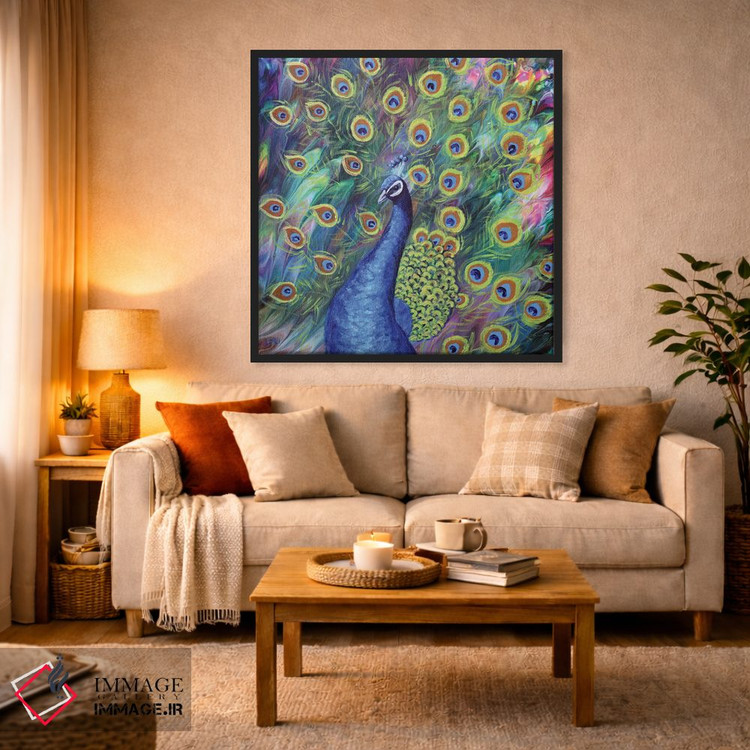 تابلو دکوراتیو طاووس اثر لورا ایورسن - D5B
