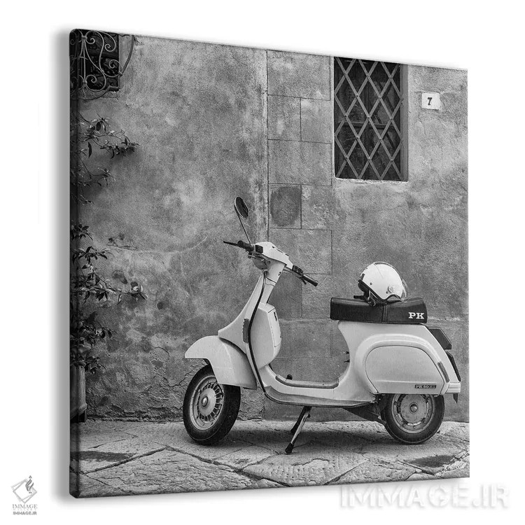 تابلو دکوراتیو ایتالیا، وسپا اثر میکولاج گوسپودرک - نمای پرسپکتیو محصول