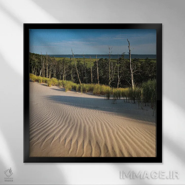 تابلو دکوراتیو لهستان، دریای بالتیک، پارک ملی اسلوینسکی VII اثر میکولاج گوسپودرک - نمای قابدار مشکی