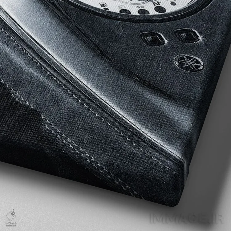 تابلو دکوراتیو موتورسیکلت اثر میکولاج گوسپودرک - نمای نزدیک بافت بوم