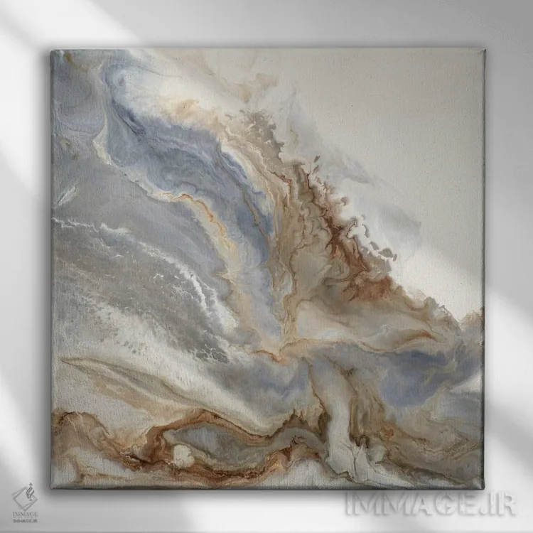 تابلو انتزاعی در راه اثر کوری لاول - نمای روبهرو روی دیوار