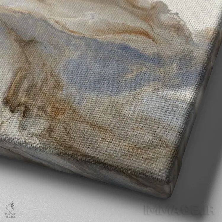 تابلو انتزاعی در راه اثر کوری لاول - نمای نزدیک بافت بوم