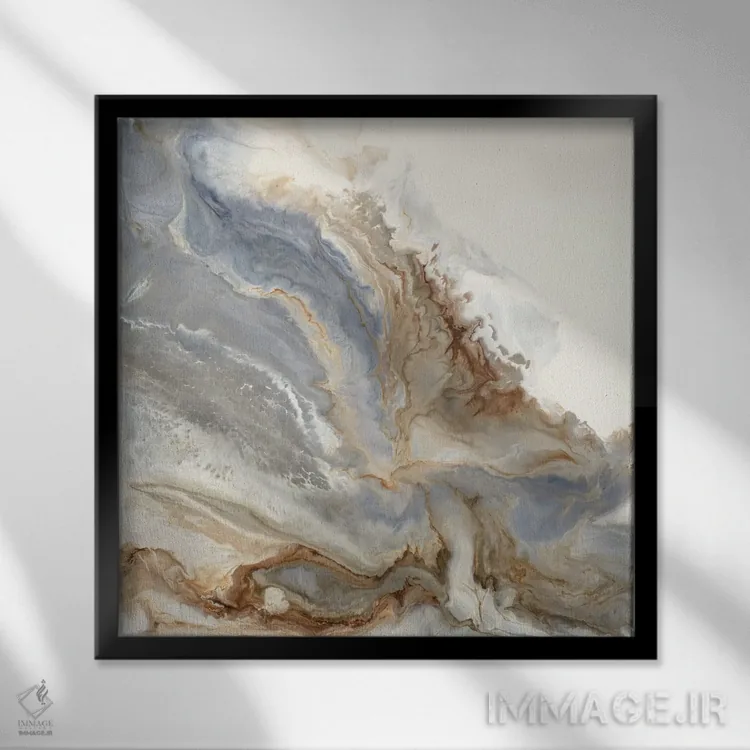 تابلو انتزاعی در راه اثر کوری لاول - نمای قابدار مشکی