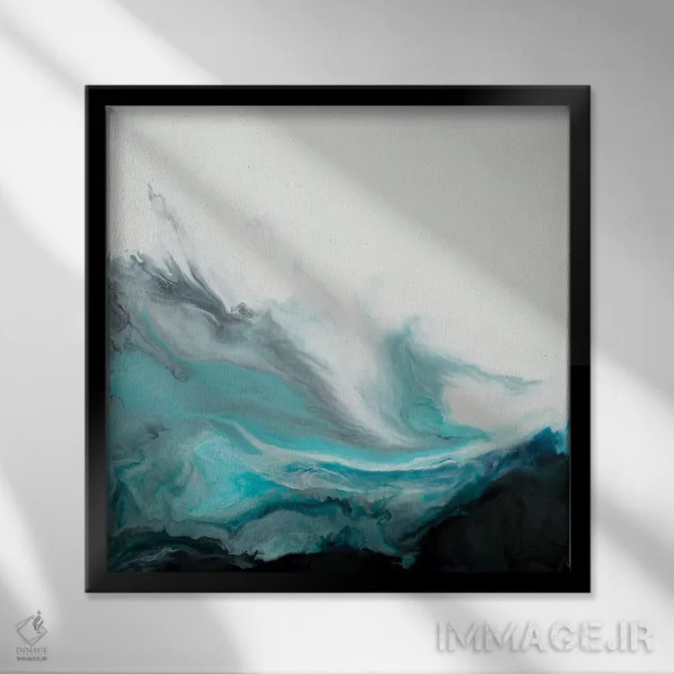 تابلو انتزاعی برخاسته اثر کوری لاول - نمای قابدار مشکی