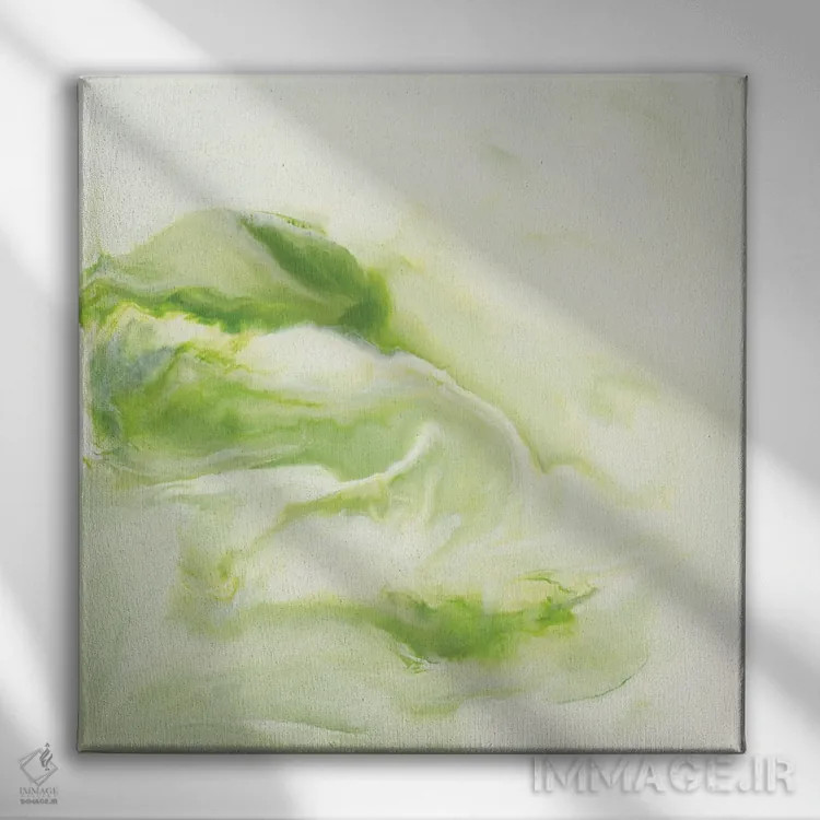تابلو انتزاعی امیدوار اثر کوری لاول - نمای روبهرو روی دیوار