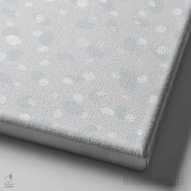 تابلو دکوراتیو نقاط ساده خاکستری اثر جیل لابینیک - نمای نزدیک بافت بوم