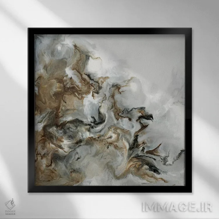 تابلو انتزاعی همراه من اثر کوری لاول - نمای قابدار مشکی