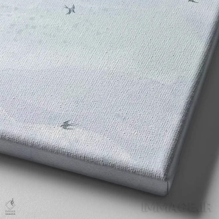 تابلو دکوراتیو آسمان اثر جیل لابینیک - نمای نزدیک بافت بوم