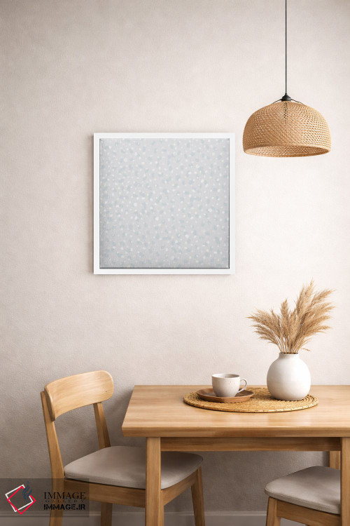 تابلو دکوراتیو نقاط ساده خاکستری اثر جیل لابینیک - D1W