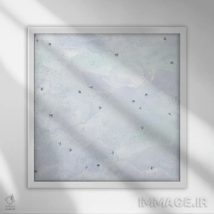 تابلو دکوراتیو آسمان اثر جیل لابینیک - نمای قابدار سفید
