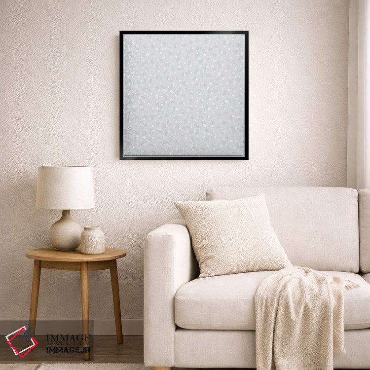 تابلو دکوراتیو نقاط ساده خاکستری اثر جیل لابینیک - D6B