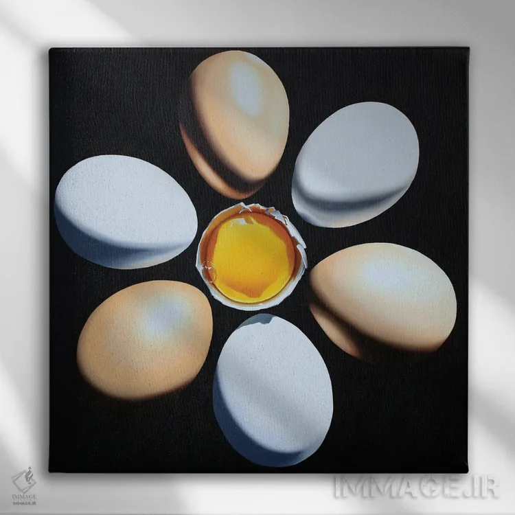 تابلو دکوراتیو خورشید اثر لوسیا برگامینی - نمای روبهرو روی دیوار