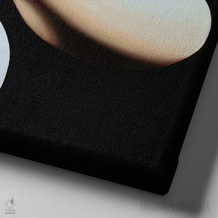 تابلو دکوراتیو خورشید اثر لوسیا برگامینی - نمای نزدیک بافت بوم