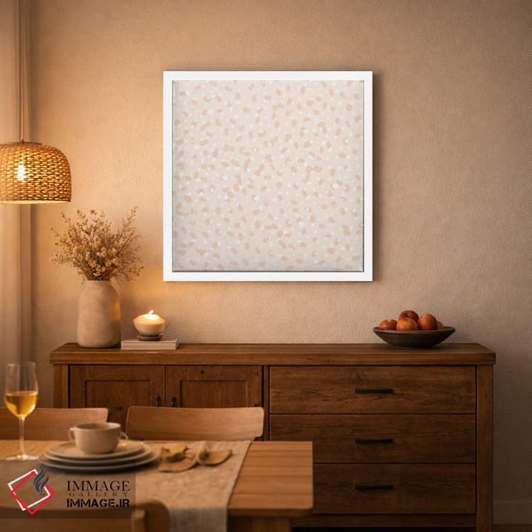 تابلو دکوراتیو نقاط ساده هلویی اثر جیل لابینیک - D1W