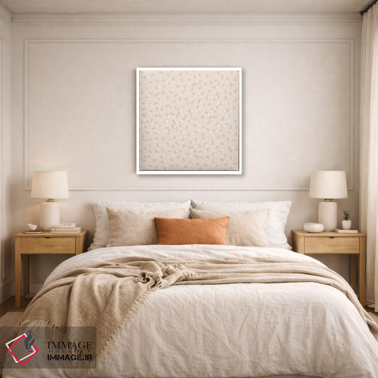 تابلو دکوراتیو نقاط ساده هلویی اثر جیل لابینیک - D2W