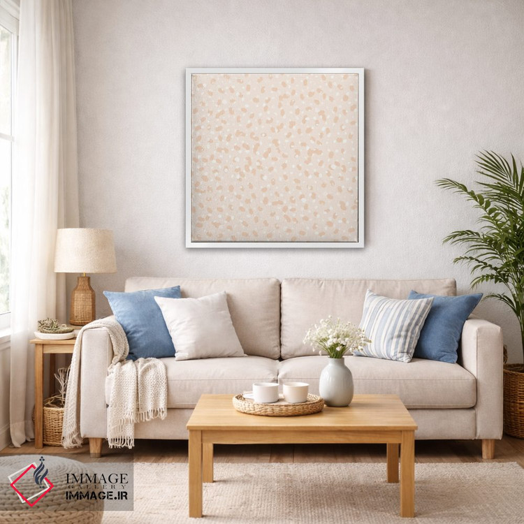 تابلو دکوراتیو نقاط ساده هلویی اثر جیل لابینیک - D3W