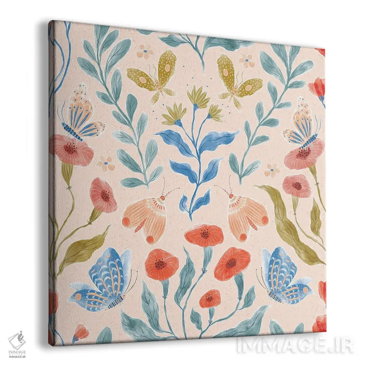 تابلو دکوراتیو باغ پروانه اثر جیل لابینیک - نمای پرسپکتیو محصول