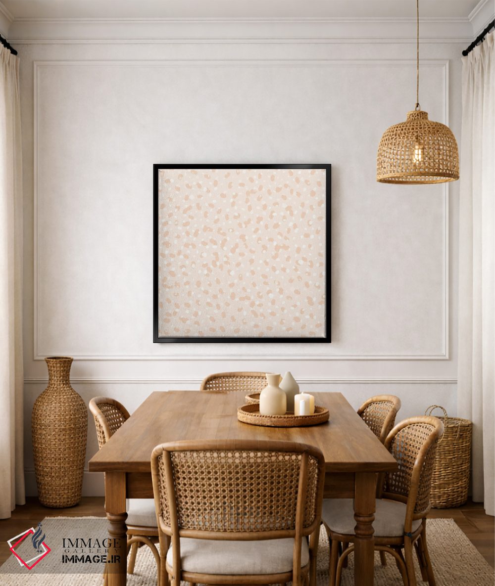 تابلو دکوراتیو نقاط ساده هلویی اثر جیل لابینیک - D6B