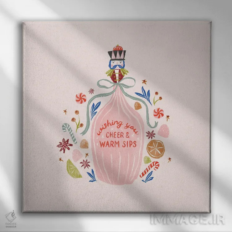 تابلو دکوراتیو جرعه های گرم اثر جیل لابینیک - نمای روبهرو روی دیوار