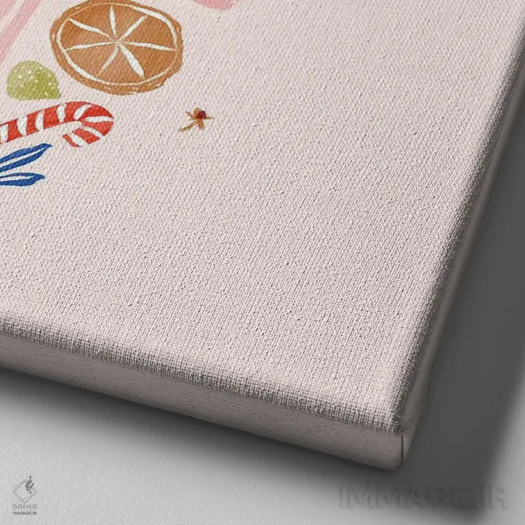 تابلو دکوراتیو جرعه های گرم اثر جیل لابینیک - نمای نزدیک بافت بوم