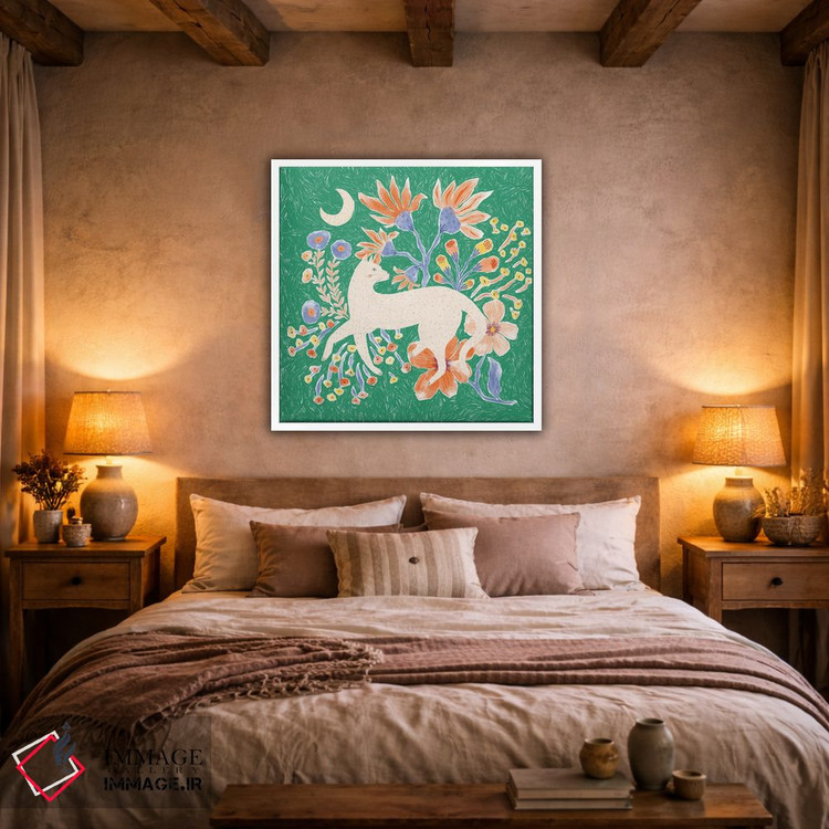 تابلو دکوراتیو گربه گلدار اثر جیل لابینیک - D2W