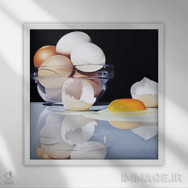 تابلو دکوراتیو من را بازتاب بده اثر لوسیا برگامینی - نمای قابدار سفید