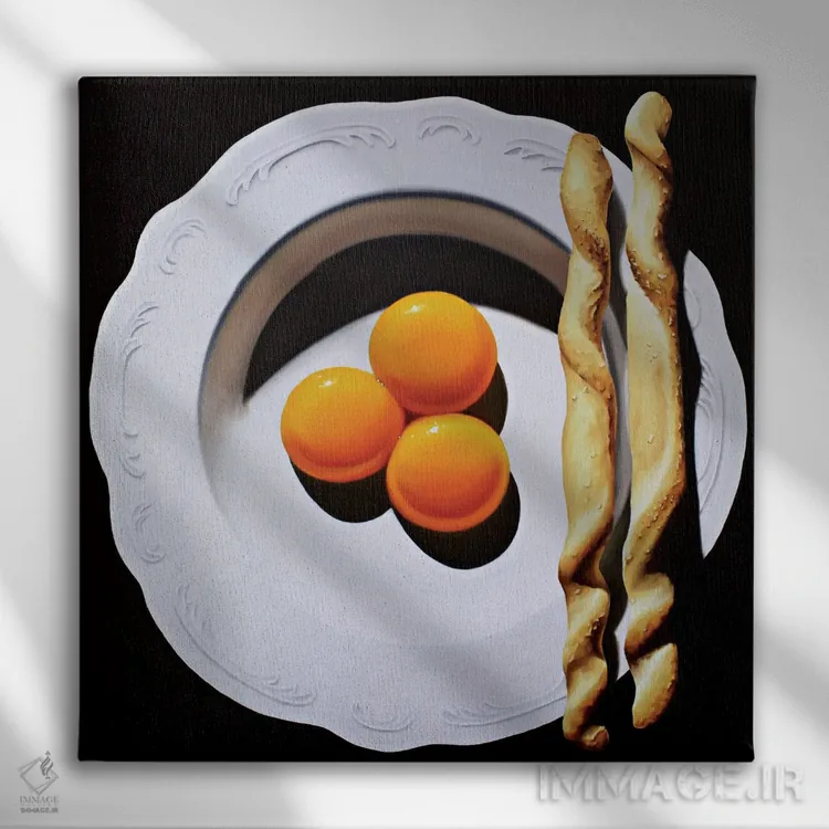 تابلو دکوراتیو گل زمستانی اثر لوسیا برگامینی - نمای روبهرو روی دیوار