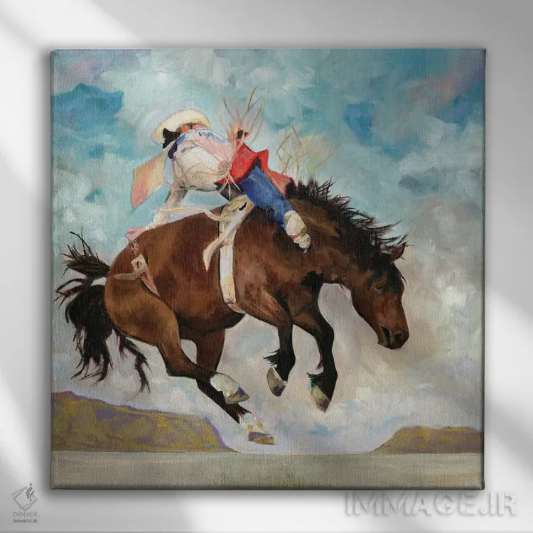 تابلو دکوراتیو والامقام و نیرومند اثر لیزا باترز - نمای روبهرو روی دیوار