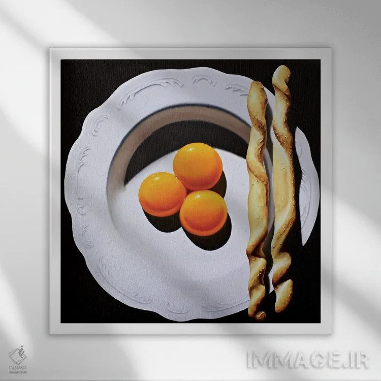 تابلو دکوراتیو گل زمستانی اثر لوسیا برگامینی - نمای قابدار سفید