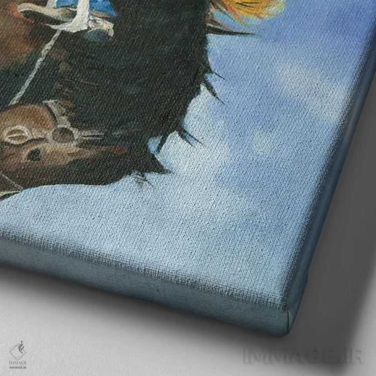 تابلو دکوراتیو برودی اثر لیزا باترز - نمای نزدیک بافت بوم