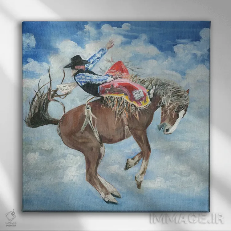 تابلو دکوراتیو پن هندل اثر لیزا باترز - نمای روبهرو روی دیوار