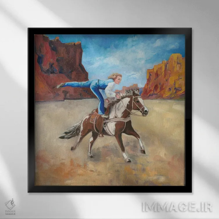 تابلو دکوراتیو جنوب در ضربدر جنوب غرب اثر لیزا باترز - نمای قابدار مشکی