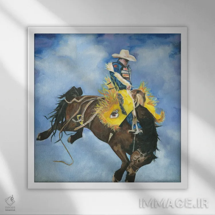 تابلو دکوراتیو برودی اثر لیزا باترز - نمای قابدار سفید