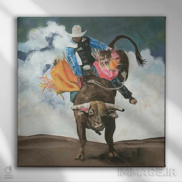 تابلو دکوراتیو آسمان پرسکات اثر لیزا باترز - نمای روبهرو روی دیوار