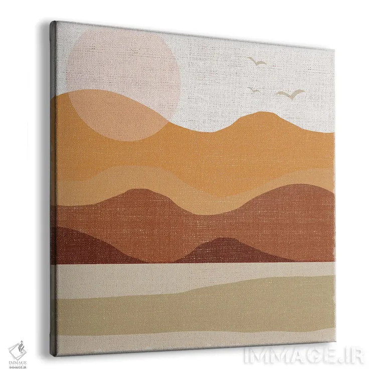 تابلو دکوراتیو دامنه تپه ها اثر لولا بیژو و کمپانی - نمای پرسپکتیو محصول