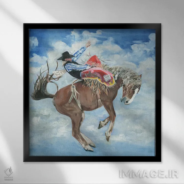 تابلو دکوراتیو پن هندل اثر لیزا باترز - نمای قابدار مشکی