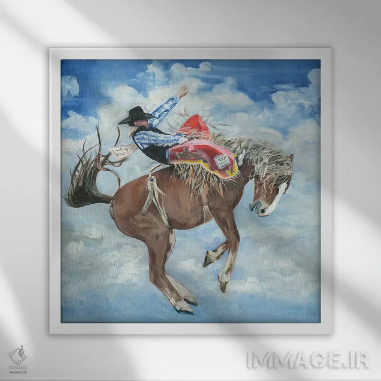 تابلو دکوراتیو پن هندل اثر لیزا باترز - نمای قابدار سفید