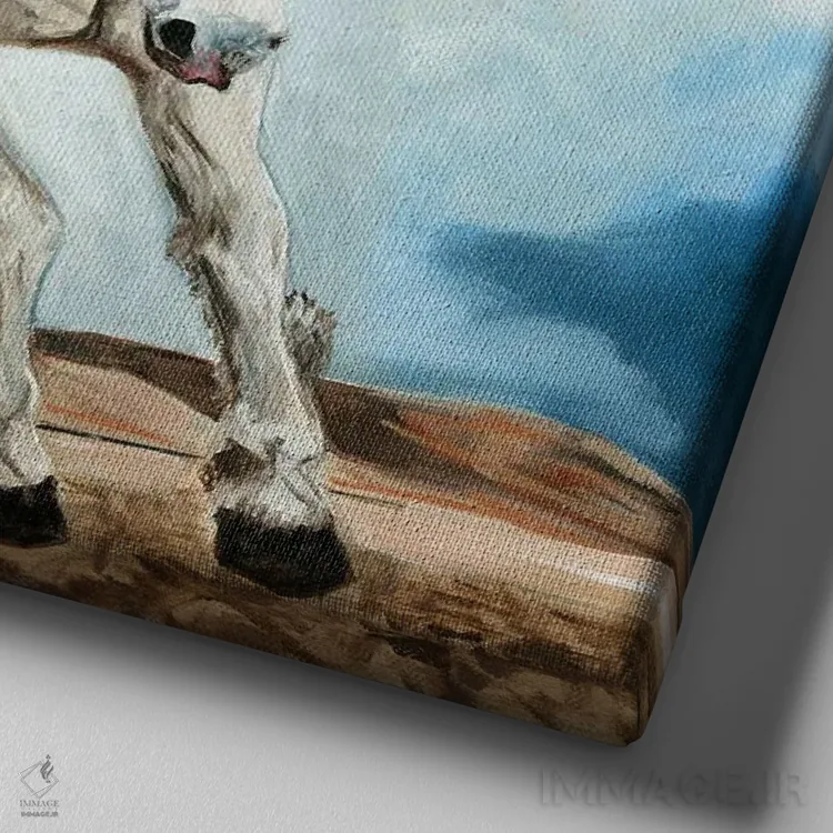 تابلو دکوراتیو ویرژیل افسانه ای اثر لیزا باترز - نمای نزدیک بافت بوم