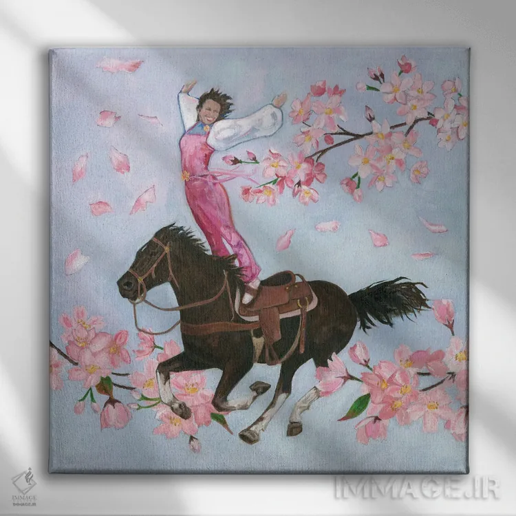 تابلو دکوراتیو گیلاس گیلاس اثر لیزا باترز - نمای روبهرو روی دیوار