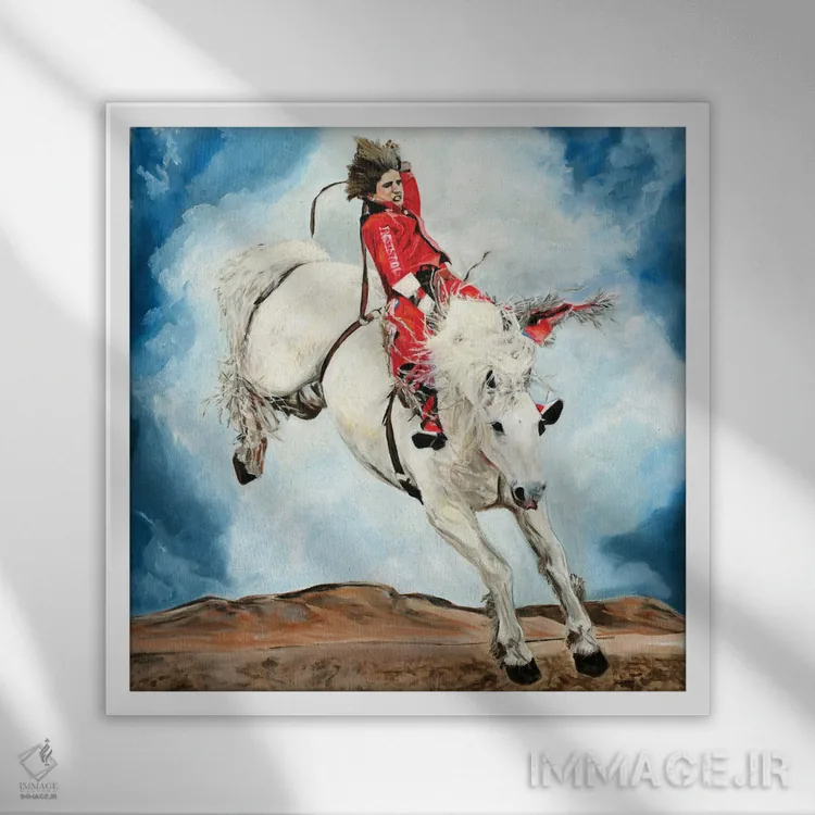 تابلو دکوراتیو ویرژیل افسانه ای اثر لیزا باترز - نمای قابدار سفید