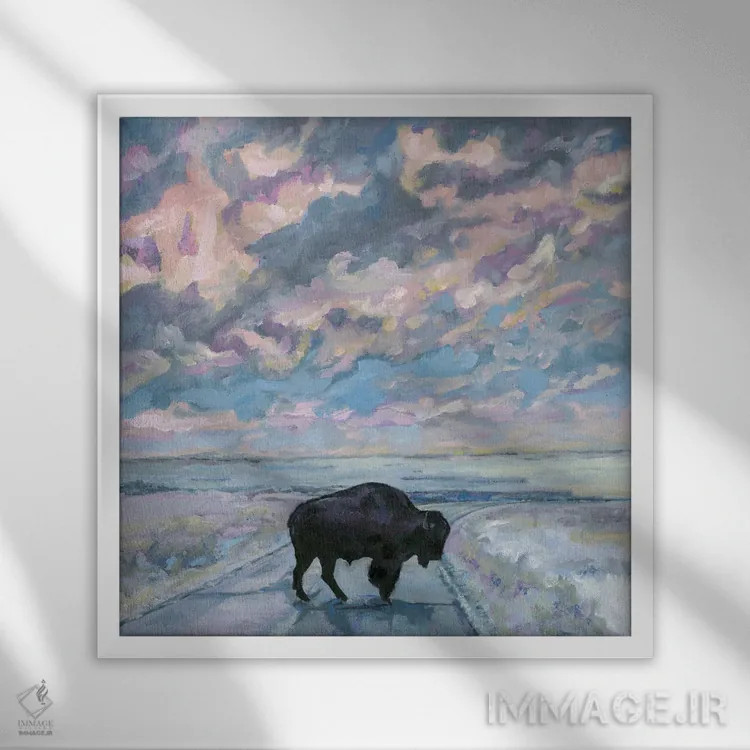 تابلو دکوراتیو یکی اگر از راه زمین اثر لیزا باترز - نمای قابدار سفید