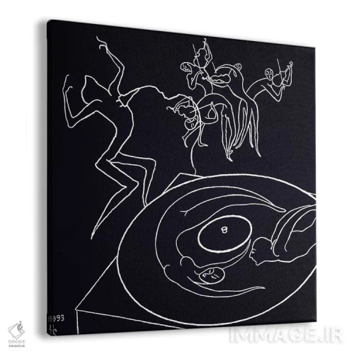 تابلو مینیمال علاقه مندان موسیقی اثر لیا چچلاشویلی - نمای پرسپکتیو محصول