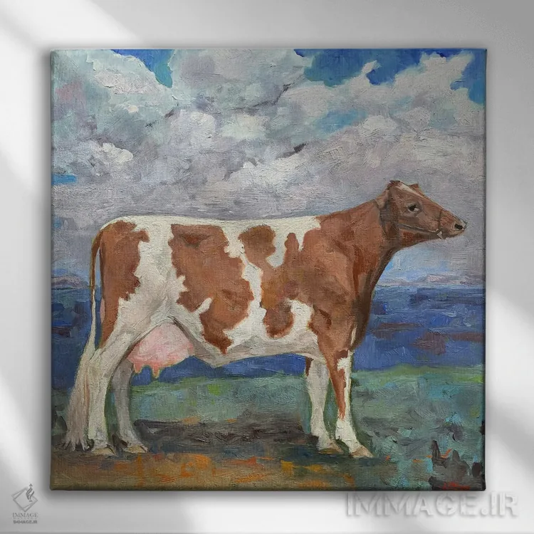 تابلو مدرن هیزل اثر لیزا باترز - نمای روبهرو روی دیوار