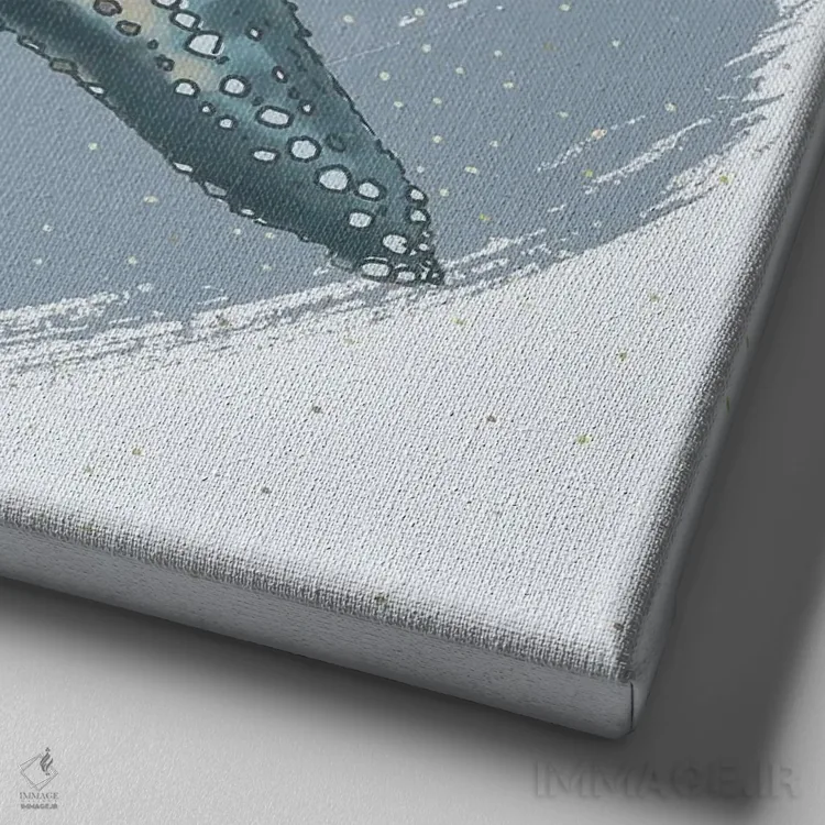 تابلو دکوراتیو ستاره دریایی اثر لوکا شپرد - نمای نزدیک بافت بوم