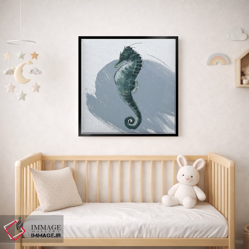 تابلو دکوراتیو اسب دریایی اثر لوکا شپرد - D2B
