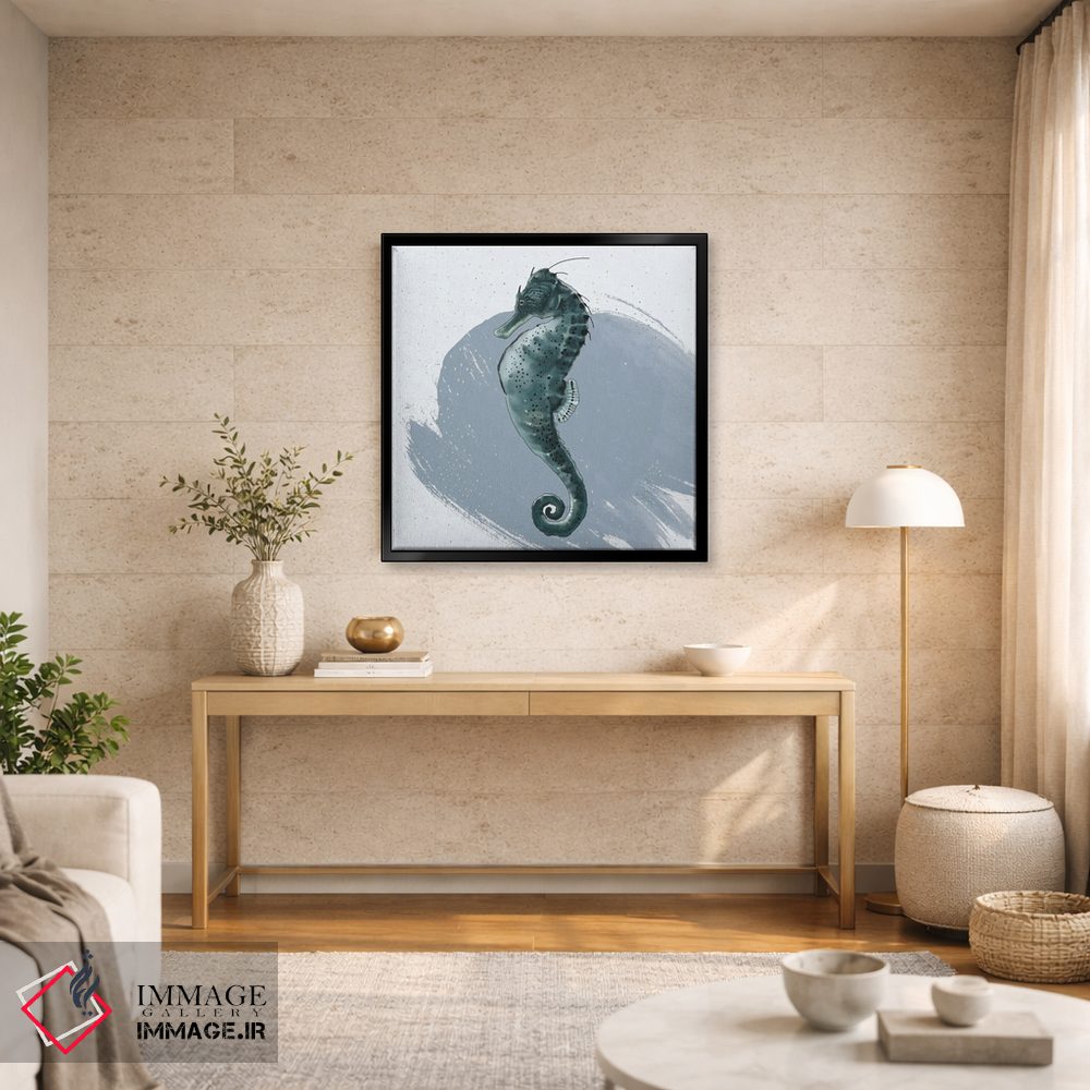 تابلو دکوراتیو اسب دریایی اثر لوکا شپرد - D5B