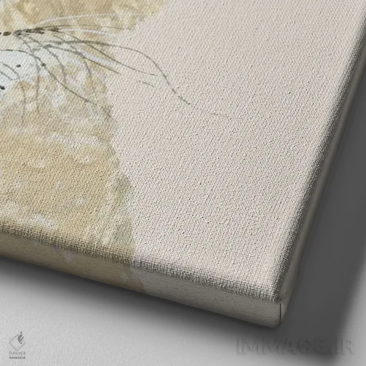 تابلو مدرن شیر کوچولو اثر لوسیل پرایس - نمای نزدیک بافت بوم